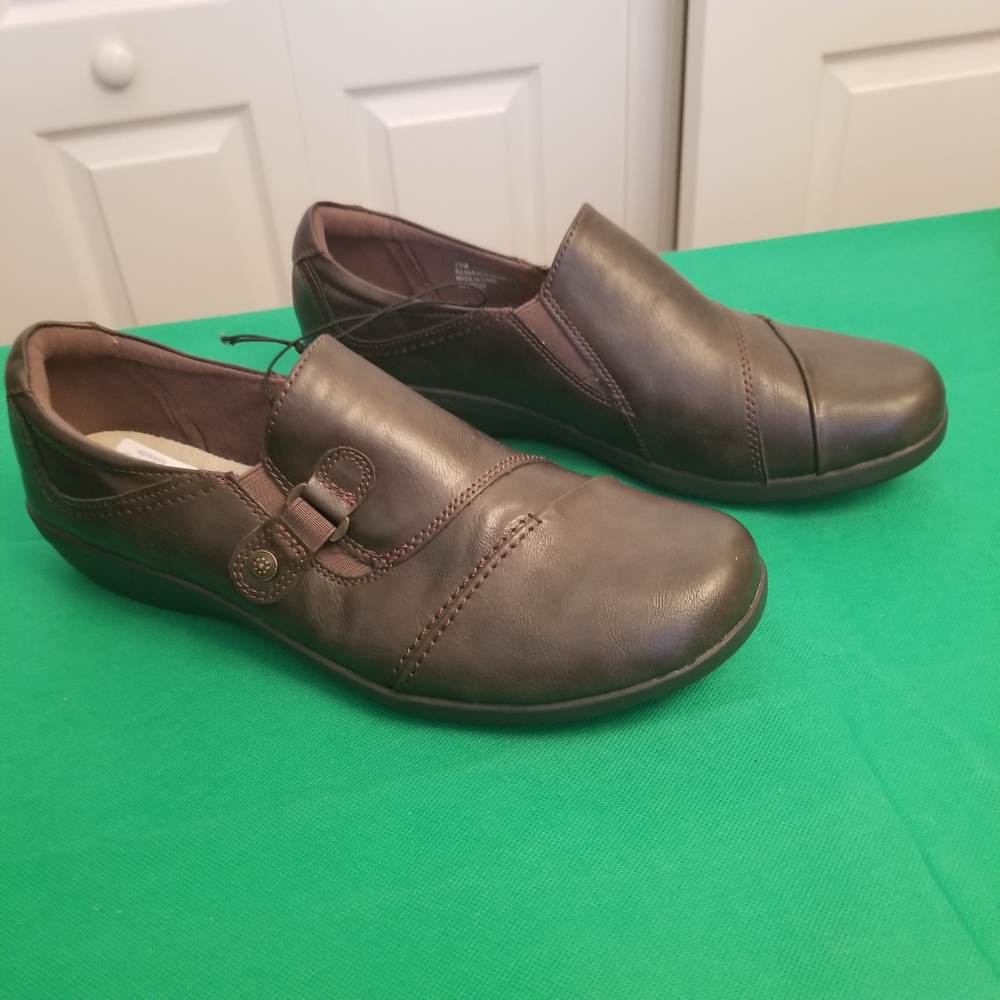 Goddess Brown Slip-On Shoes